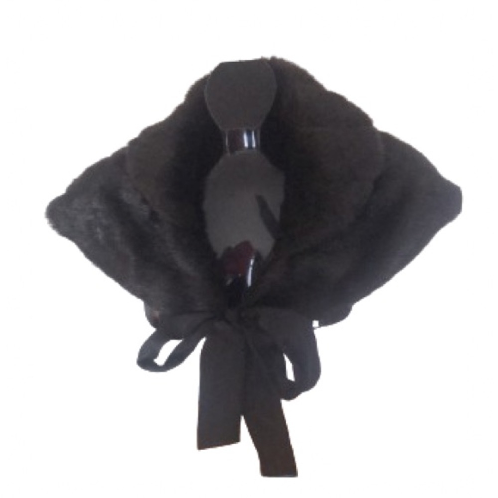 Faux Fur Dark Brown Shrug one size